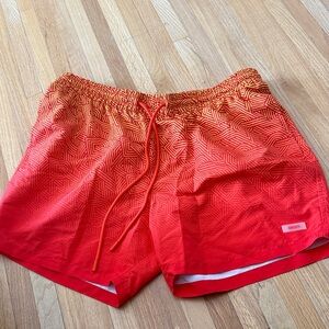 DKNY Red Swim Trunks
